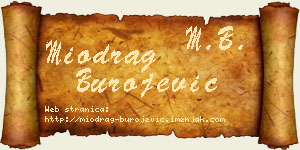 Miodrag Burojević vizit kartica